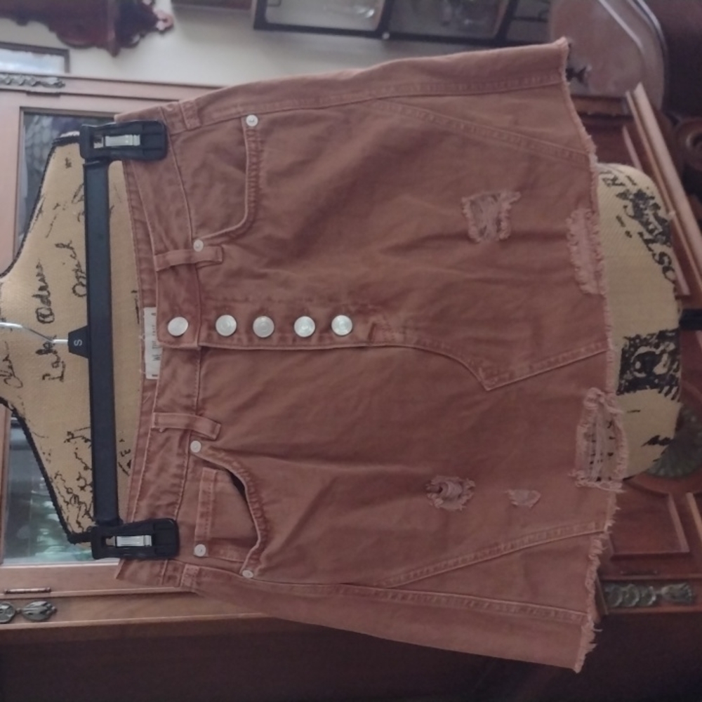 Free People A-Line Skirt Tapered Bronze brown size 29.